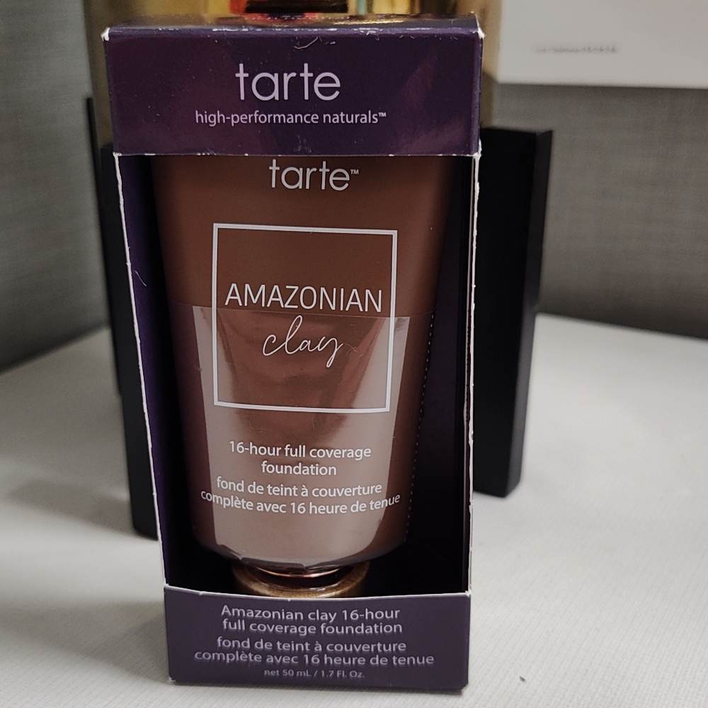 Tarte Amazonian Clay 16 hr Coverage Foundation 57N Rich Neutral 1.7 oz  …
